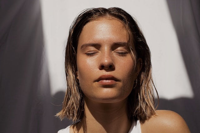 A woman with great skin